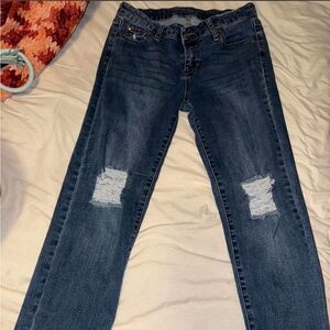 Classic Blue Distressed Women's Jeans